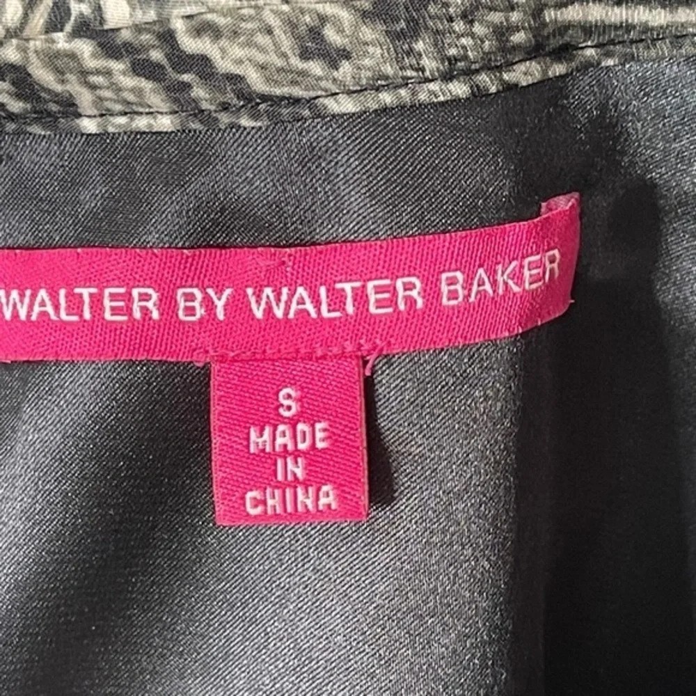 Walter Baker Python Open Back Mini Dress Black Gr… - image 6